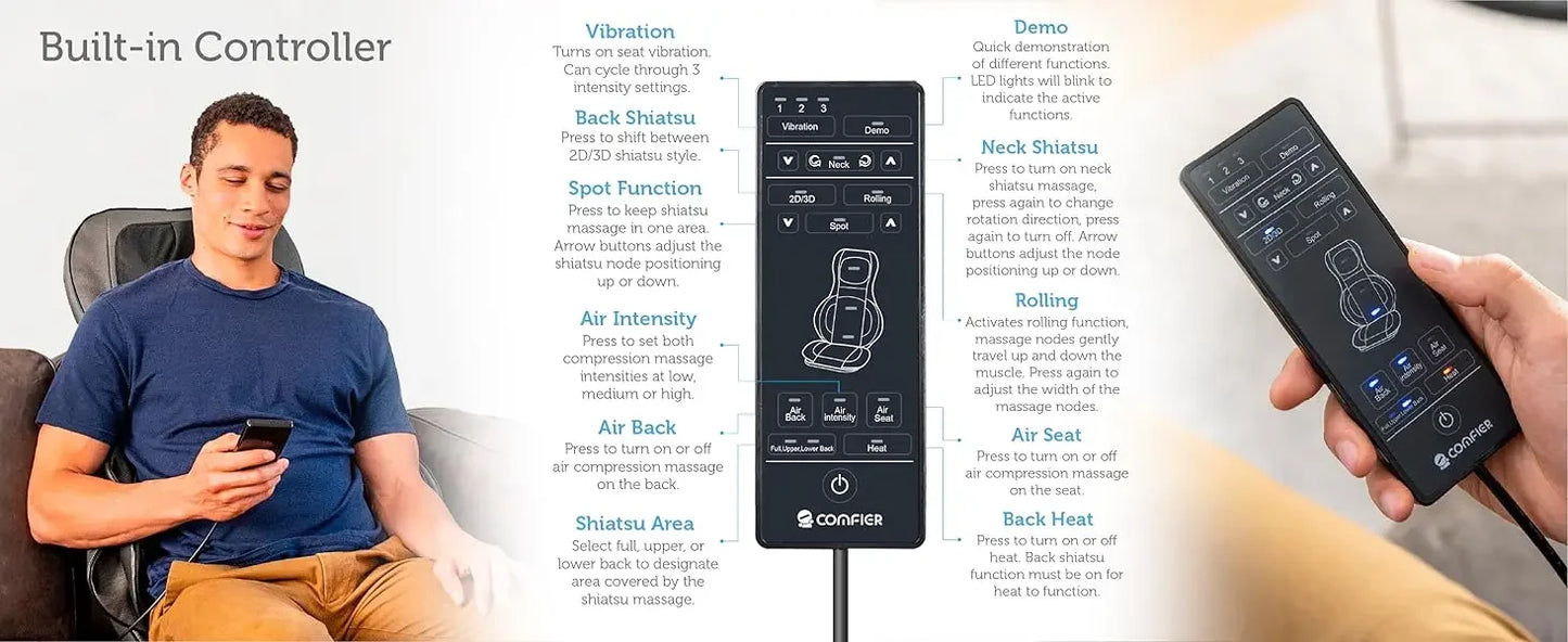 Shiatsu Neck Back Massager with Heat